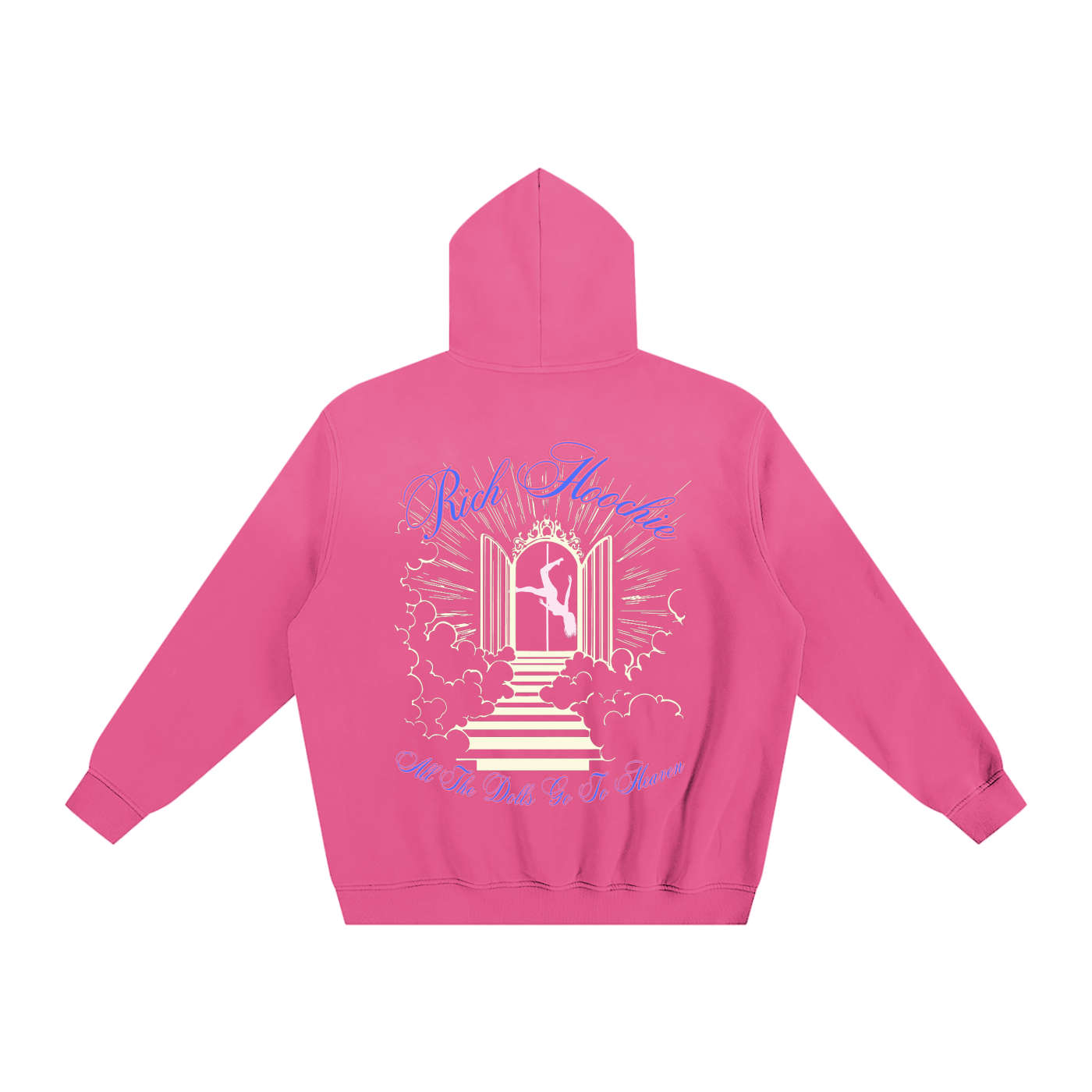 All the Dolls Go To Heaven Rose Pink Hoodie